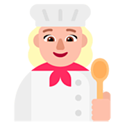 👩🏼‍🍳 Emoji Cozinheira: Pele Morena Clara na Microsoft Windows 11 22H2.