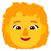 Emoji 👩‍🦱 Donna: Capelli Ricci su Microsoft Windows 11 22H2.