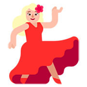 💃🏼 Emoji Mujer Bailando: Tono De Piel Claro Medio en Microsoft Windows 11 22H2.