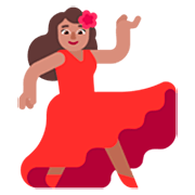 💃🏽 Emoji Mujer Bailando: Tono De Piel Medio en Microsoft Windows 11 22H2.
