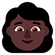 👩🏿 Emoji Mulher: Pele Escura na Microsoft Windows 11 22H2.