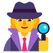Emoji 🕵️‍♀️ Investigatrice su Microsoft Windows 11 22H2.