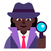 Emoji 🕵🏿‍♀️ Investigatrice: Carnagione Scura su Microsoft Windows 11 22H2.