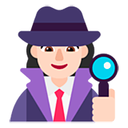 Emoji 🕵🏻‍♀️ Investigatrice: Carnagione Chiara su Microsoft Windows 11 22H2.