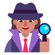 🕵🏽‍♀️ Emoji Detective Mujer: Tono De Piel Medio en Microsoft Windows 11 22H2.