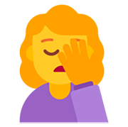 Emoji 🤦‍♀️ Donna Esasperata su Microsoft Windows 11 22H2.