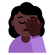 🤦🏿‍♀️ Emoji sich an den Kopf fassende Frau: dunkle Hautfarbe Microsoft Windows 11 22H2.