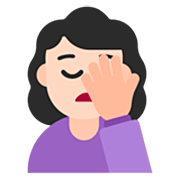 Emoji 🤦🏻‍♀️ Donna Esasperata: Carnagione Chiara su Microsoft Windows 11 22H2.