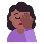 🤦🏾‍♀️ Emoji Mulher Decepcionada: Pele Morena Escura na Microsoft Windows 11 22H2.