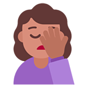 Emoji 🤦🏽‍♀️ Donna Esasperata: Carnagione Olivastra su Microsoft Windows 11 22H2.
