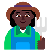 👩🏿‍🌾 Emoji Agricultora: Tono De Piel Oscuro en Microsoft Windows 11 22H2.