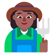 👩🏾‍🌾 Emoji Agricultora: Tono De Piel Oscuro Medio en Microsoft Windows 11 22H2.