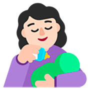 Emoji 👩🏻‍🍼 Donna Che Allatta: Carnagione Chiara su Microsoft Windows 11 22H2.