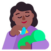Emoji 👩🏾‍🍼 Donna Che Allatta: Carnagione Abbastanza Scura su Microsoft Windows 11 22H2.