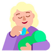 Emoji 👩🏼‍🍼 Donna Che Allatta: Carnagione Abbastanza Chiara su Microsoft Windows 11 22H2.