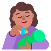 👩🏽‍🍼 Emoji Mulher Alimentando Bebê: Pele Morena na Microsoft Windows 11 22H2.