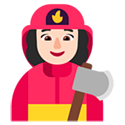 Émoji 👩🏻‍🚒 Pompier Femme : Peau Claire sur Microsoft Windows 11 22H2.
