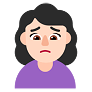 🙍🏻‍♀️ Emoji Mujer Frunciendo El Ceño: Tono De Piel Claro en Microsoft Windows 11 22H2.