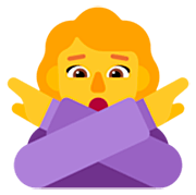 🙅‍♀️ Emoji Mujer Haciendo El Gesto De «no» en Microsoft Windows 11 22H2.