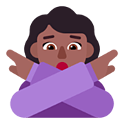 Emoji 🙅🏾‍♀️ Donna Con Gesto Di Rifiuto: Carnagione Abbastanza Scura su Microsoft Windows 11 22H2.