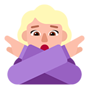 🙅🏼‍♀️ Emoji Frau mit überkreuzten Armen: mittelhelle Hautfarbe Microsoft Windows 11 22H2.