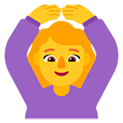 🙆‍♀️ Emoji Mujer Haciendo El Gesto De «de Acuerdo» en Microsoft Windows 11 22H2.