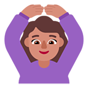 🙆🏽‍♀️ Emoji Mujer Haciendo El Gesto De «de Acuerdo»: Tono De Piel Medio en Microsoft Windows 11 22H2.