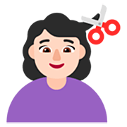 💇🏻‍♀️ Emoji Mulher Cortando O Cabelo: Pele Clara na Microsoft Windows 11 22H2.