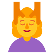 💆‍♀️ Emoji Frau, die eine Kopfmassage bekommt Microsoft Windows 11 22H2.