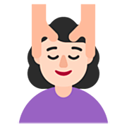 💆🏻‍♀️ Emoji Frau, die eine Kopfmassage bekommt: helle Hautfarbe Microsoft Windows 11 22H2.
