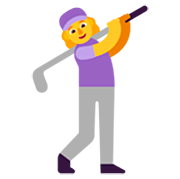 🏌️‍♀️ Emoji Mujer Jugando Al Golf en Microsoft Windows 11 22H2.