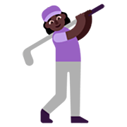 🏌🏿‍♀️ Emoji Mujer Jugando Al Golf: Tono De Piel Oscuro en Microsoft Windows 11 22H2.