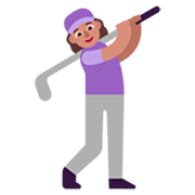 Emoji 🏌🏽‍♀️ Golfista Donna: Carnagione Olivastra su Microsoft Windows 11 22H2.