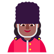 💂🏾‍♀️ Emoji Guardia Mujer: Tono De Piel Oscuro Medio en Microsoft Windows 11 22H2.