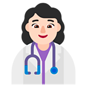 👩🏻‍⚕️ Emoji Profesional Sanitario Mujer: Tono De Piel Claro en Microsoft Windows 11 22H2.