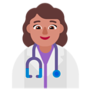 👩🏽‍⚕️ Emoji Mulher Profissional Da Saúde: Pele Morena na Microsoft Windows 11 22H2.