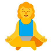 Emoji 🧘‍♀️ Donna In Posizione Del Loto su Microsoft Windows 11 22H2.
