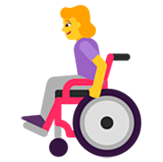 👩‍🦽 Emoji Frau in manuellem Rollstuhl Microsoft Windows 11 22H2.