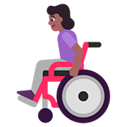 👩🏾‍🦽 Emoji Frau in manuellem Rollstuhl: mitteldunkle Hautfarbe Microsoft Windows 11 22H2.
