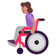 👩🏽‍🦽 Emoji Frau in manuellem Rollstuhl: mittlere Hautfarbe Microsoft Windows 11 22H2.