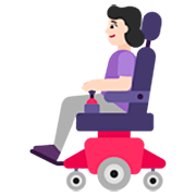 👩🏻‍🦼 Emoji Mulher Em Cadeira De Rodas Motorizada: Pele Clara na Microsoft Windows 11 22H2.