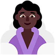 🧖🏿‍♀️ Emoji Mujer En Una Sauna: Tono De Piel Oscuro en Microsoft Windows 11 22H2.