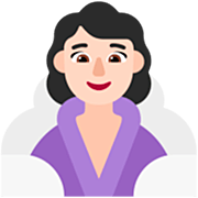 🧖🏻‍♀️ Emoji Mujer En Una Sauna: Tono De Piel Claro en Microsoft Windows 11 22H2.