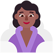 🧖🏾‍♀️ Emoji Mujer En Una Sauna: Tono De Piel Oscuro Medio en Microsoft Windows 11 22H2.