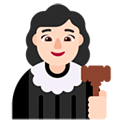 Emoji 👩🏻‍⚖️ Giudice Donna: Carnagione Chiara su Microsoft Windows 11 22H2.