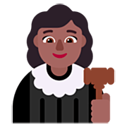 Emoji 👩🏾‍⚖️ Giudice Donna: Carnagione Abbastanza Scura su Microsoft Windows 11 22H2.