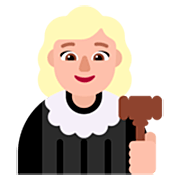 Emoji 👩🏼‍⚖️ Giudice Donna: Carnagione Abbastanza Chiara su Microsoft Windows 11 22H2.