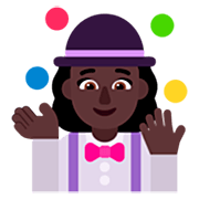 Emoji 🤹🏿‍♀️ Giocoliere Donna: Carnagione Scura su Microsoft Windows 11 22H2.