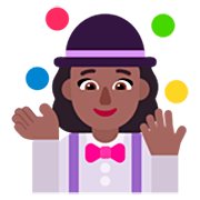 Emoji 🤹🏾‍♀️ Giocoliere Donna: Carnagione Abbastanza Scura su Microsoft Windows 11 22H2.