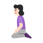 Emoji 🧎🏻‍♀️ Donna Inginocchiata: Carnagione Chiara su Microsoft Windows 11 22H2.